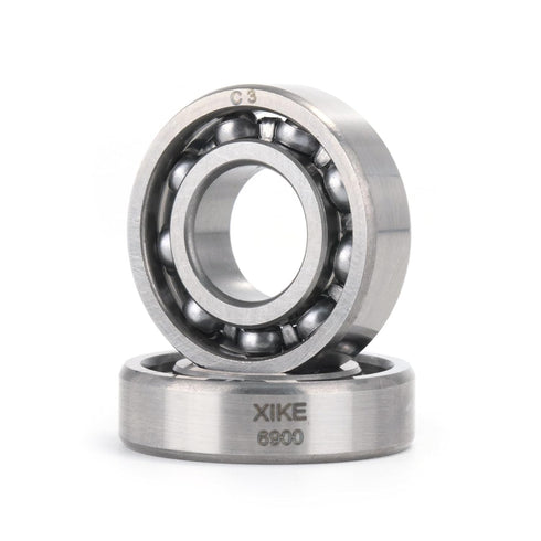 XIKE 2 Pcs 6900 C3 Deep Groove Bearing, 10x22x6mm, Chrome Steel Open C3 Clearance Bearing for Industrial Wheels, Pump