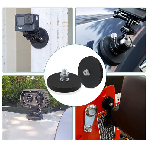 8 M4 22 MM Pcs Rubber Coated Magnets, Bolt on Magnets with Male Threaded Studs and Nuts, Strong Flag Neodymium Magnet