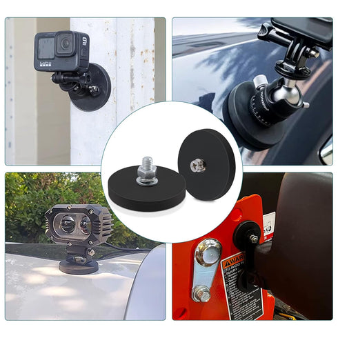 8 M4 22 MM Pcs Rubber Coated Magnets, Bolt on Magnets with Male Threaded Studs and Nuts, Strong Flag Neodymium Magnet