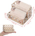 Hipiwe 2 Tiers Crystal Business Card Holder Stand, Gold Mirrored Display Stand for Office Countertop