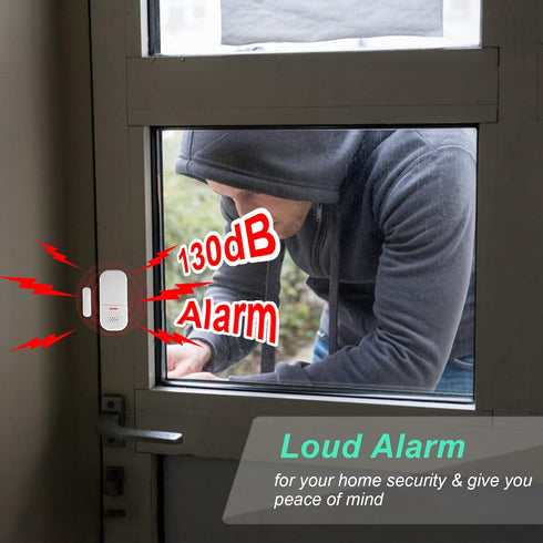 WSDCAM 130dB Loud Door Alarm with Adjustable Volume, 5 Feature Modes for Kids Safety, Home Security, Pool Safety,