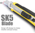 DOWELL Utility Knife Box Cutter - Retractable Heavy Duty Snap Off with Extra Blades (3PCS)