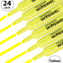 Highlighters Bulk, 24 Pack Tank Style Highlighters Set, Fluorescent Yellow Chisel Tip Markers for School Supplies