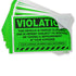 SmartSign Parking Violation Stickers, Pack of 50 Labels, 5" x 8" Paper, Fluorescent Green, USA-Made