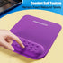 memzuoix Purple Ergonomic Mouse Pad with Wrist Rest, Premium Memory Foam Cushioning, Non-Slip Base for Home Office