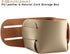HOMIEAZICOZI 2-Pack Cork Leather Desk Accessories - Stylish Pencil Pen Holder & Makeup Brush Organizer (Champagne Gold)