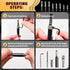 17Pcs Black Self Centering Drill Bit Set, 1/4" Hex Shank VIX Bit for Woodworking Metal Cabinet Window Door