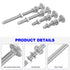 Wheelbarrow Handles Replacement Kit for 5/16 Stainless Nuts and Bolts, 12-Pack Wheel Barrow Parts