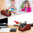 SITHON Remote Control Holder with 5 Compartments, PU Leather Remote Caddy Desktop Organizer for TV, DVD, Media Player