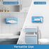 niffgaff Glove Box Dispenser Wall Mount, White Glove Holder Organizer for Disposable Glove & Tissue Box
