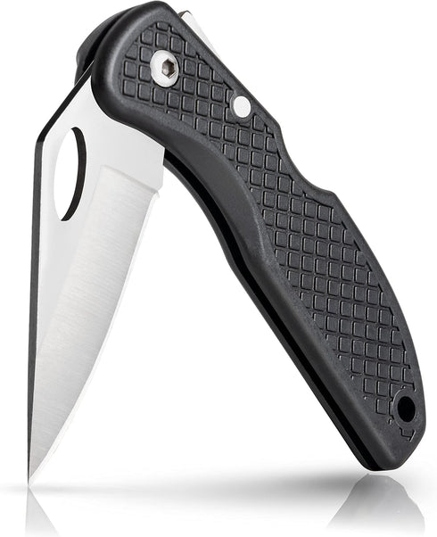 Maxam Falcon VII Lockback Pocket Knife - 7 Inch Stainless Steel Blade, Textured No-Slip Handle, Carry Clip