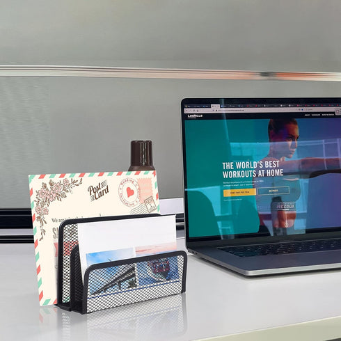 wishacc Desk Mail Organizer - Small File Holders for Desktop Document/Filing/Paper Organization