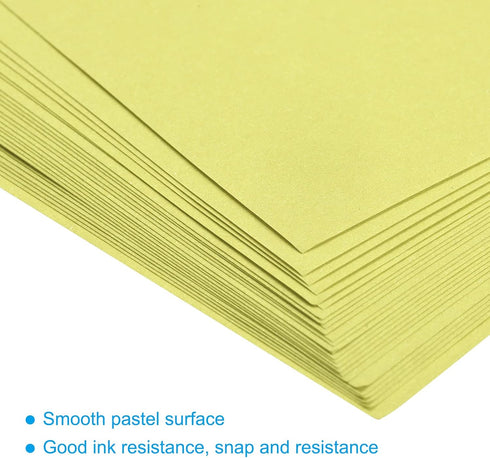 MECCANIXITY 100 Sheets Colored Copy Paper, 8 1/2 Inch, 22lb/80gsm, Light Yellow for Office Printing