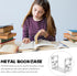 NUOBESTY Retro Decorative Iron Bookends for Desk and Shelf Sturdy Pattern Book Holders for Home Office Study Heavy-Duty
