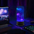 7 Estink Jelly Fish Lamp Aquarium Light, RGB Cylindrical Jelly Fish Night Light Color Changing Table Lamp for Home