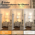 3 Dicoool Grey Bedroom Lamp for Nightstand - Color Temperature Table Lamp with USB C and A Ports, Pull Chain Bedside