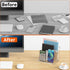 Richboom Clear Acrylic File Sorter, 8.5"x6.3"x6.2", Upright Desk Organizer for Mail, Document, Notebook, 3 Sections
