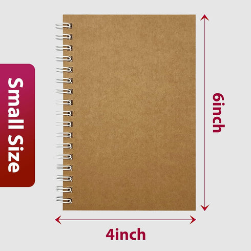 Small Spiral Notebooks 4 x 6 Inch - 4 Pack Mini Pocket Memo Notepads, 50 Sheets per Pad, Perfect for Notes and Lists