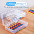 Sooez 6 Pack Clear Pencil Box - Large Capacity Plastic Storage Organizer with Snap-tight Lid, Stylish Design