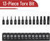 Bates- Tamper Proof Torx Bit Set, 13 Pieces Set, T4-T40, Torx Set, Torx Security Bit Set, Security Torx Bit Set, Star Bits Set, Screwdriver Bit Sets, 1/4 Hex Bit Set, Torx Bits Set by Bates Choice