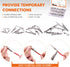 160Pcs Metal Alligator Clips Assortment Kit, 28mm 35mm 45mm 53mm Small Silver Clips for Battery Test Lead