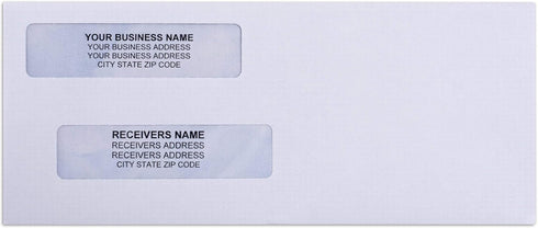 Prime Business Checks Double Window Security Tinted Envelopes - 500 Envelopes for Business Checks, QuickBooks, Laser