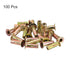 uxcell 1/4-20 Multi-Grip Rivet Nuts, 100pcs Pre-Bulbed Shank Flat Head Threaded Insert Nut