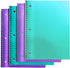 It's Academic College-Ruled Spiral Notebook, 1-Subject, 80 Sheet, Metallic Purple and Teal, 4 Pack