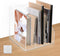 Werhoo Acrylic Desk Organizer,Clear Magazine File Holder with 3 Vertical Compartments, Scratch-Resistant Pads,