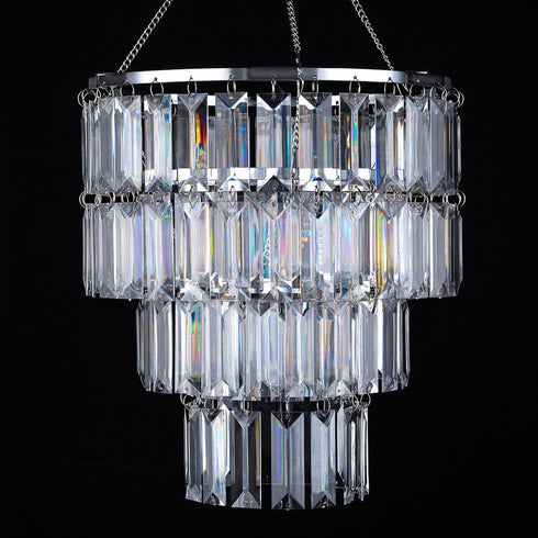 W9.84 H11 Modern Chandelier Shade, Faux Chandeliers Light Fixture Pendant Ceiling Lampshade for Girls Bedroom, X