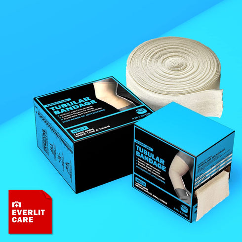 4.5" 11 EVERLIT Elasticated Tubular Support Bandage | Stockinette Tubing for Large Arm, Knees, Legs | Light to Moderate
