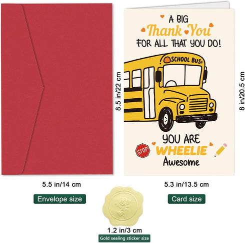 Gratitude Card for Bus Drivers - End of Year Appreciation Gift