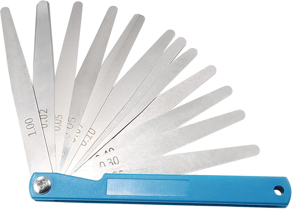 uxcell 0.02-1.00mm Metric Gap Measure Feeler Gauge Tool - Silver Color