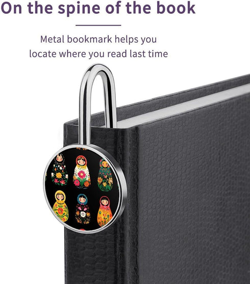 Generic 1" Matryoshka Russian-Nesting Doll Metal Bookmarks Funny Book Marker Reading Accessories for Book Lovers Gifts
