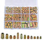 265 Pcs M4/M5/M6/M8/M10 Nut Inserts, Zinc Alloy Screw Inserts Assortment for Wood Furniture Fastener Connector