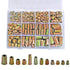 265 Pcs M4/M5/M6/M8/M10 Nut Inserts, Zinc Alloy Screw Inserts Assortment for Wood Furniture Fastener Connector