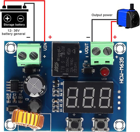 3pcs XH-M609 DC Voltage Protection Module, Low Voltage Disconnect Switch for 12-36V Lithium