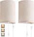 AVV Wall Sconces Set of Two, Wall Lamp Plug in with On/Off