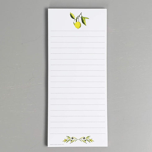 Lemon and Olive Branch Refrigerator Notepads - Set of 2