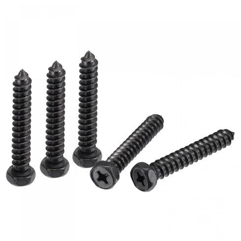 uxcell Hex Lag Screws 5/16" x 2" Carbon Steel Phillips Head Self-Tapping Bolts for Deck Building (10pcs)