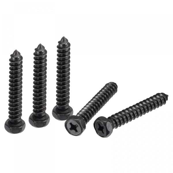uxcell Hex Lag Screws 5/16" x 2" Carbon Steel Phillips Head Self-Tapping Bolts for Deck Building (10pcs)