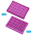 PATIKIL 96 Wells PCR Tube Rack for 0.2ml Test Strips, 4pcs Waterproof Tubes Filling Tray, Purple