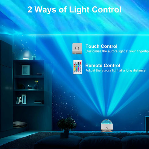 13 HUMIIEYE Northern Light Projector, Battery Operated Aurora Night Light with Timer Function, Colors Galaxy Lamp