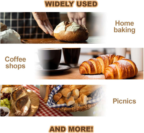ALPHA LOTUS STORE 50pcs, Packing 13.6 8.25 3.75 inches Paper Bread Bags with window, Large bakery bread bags