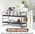 ShellKingdom Desk Shelf Organizer - 2 Tier Desktop Shelves, Adjustable Storage Rack for Office, School, Black