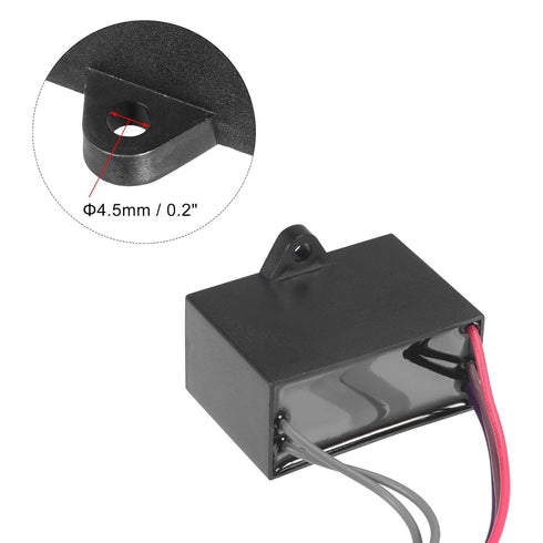 uxcell Ceiling Fan Capacitor, CBB61 4/5/7uF 350V AC, 5 Wires, Metallized Polypropylene Film Capacitor, 58x40x28mm for