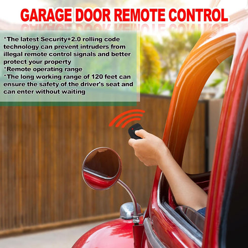 Kingdder 2 Pcs 10 Dip Switch Garage Door Remote - Two Button Garage Remote Compatible with Multicode 300mhz 3089 3060