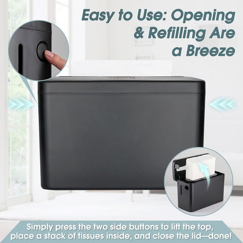 Countertop Paper Towel Dispenser - Large Capacity Dispenser & Single Sheet Design for Home, Office, or A Small Business