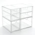 Prsildan Acrylic Drawer Makeup Organizer with 6 Drawers, Set of 2 Clear Stackable Storage for Vanity and Office