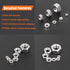 360 Pieces 304 Stainless Steel Hex Nuts Assortment Kit, 7 Sizes (M2 M2.5 M3 M4 M5 M6 M8)
